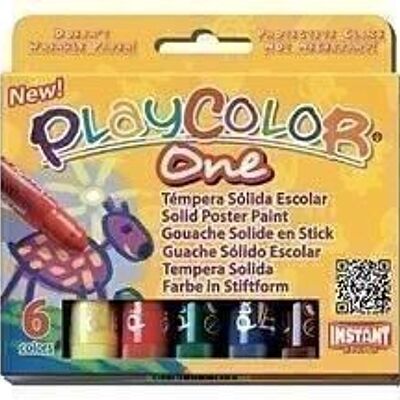 DIY - BOX OF 6 SOLID ONE BASIC GOUACHE STICKS