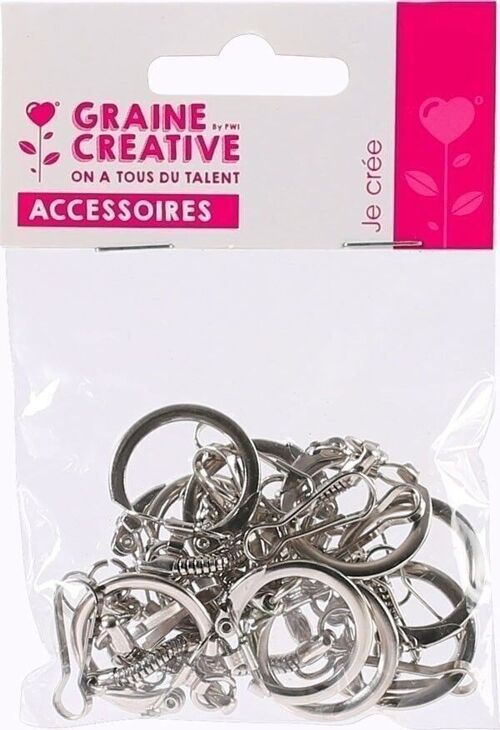 Diy - lot de 10 porte-clefs + mousquetons