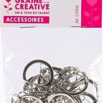 Diy - lot de 10 porte-clefs + mousquetons