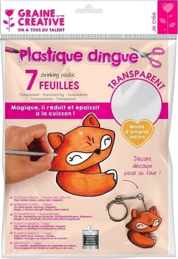 Fai da te - POCH. 7 FOGLI PLAST. PAZZO TRASPARENTE 262x202