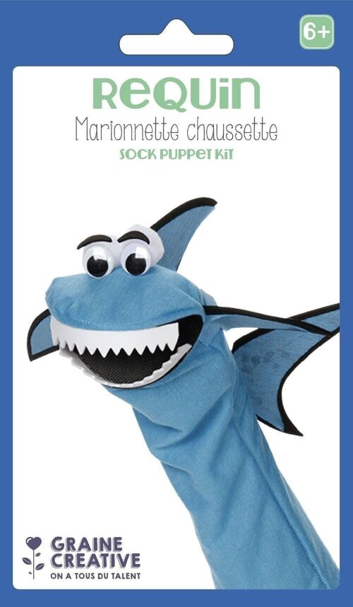 Diy - marionnette chaussettes requin