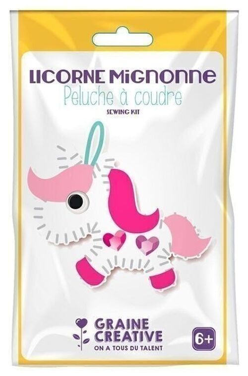 Diy - kit peluche a coudre licorne