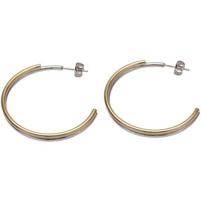 AGATA Earrings - Double Hoop One Size - Gold