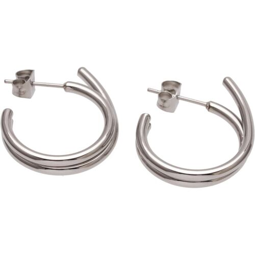 AGATA Earrings - Double - One Size - Stainless Steel