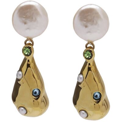 SEADRAGON Earrings - White Pearl - One Size - Stainless Steel