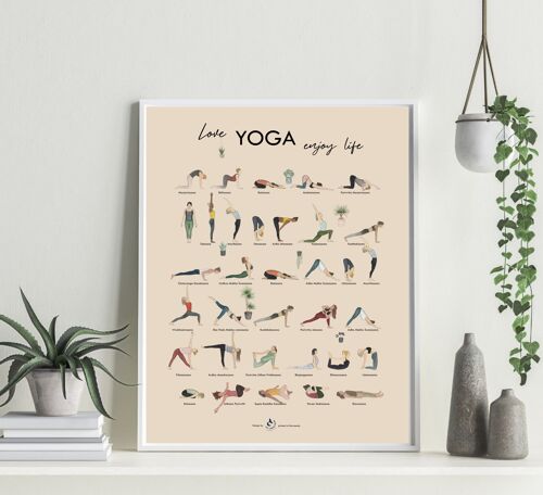 Affiche Love Yoga, enjoy life