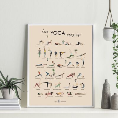 Affiche Love Yoga, enjoy life