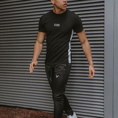 Cerus Black Nero T-Shirt with White Stripe