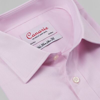 Camisa Formal Hombre Micro Diamond Rosa Easy - Iron