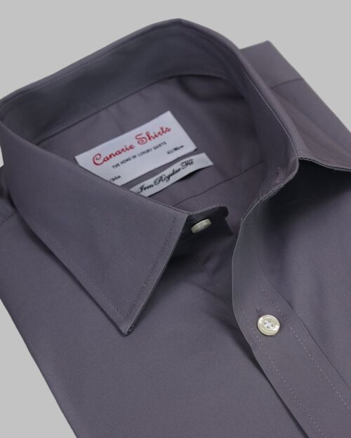 Men's Formal Shirt Grey Twill Easy Iron Shirt