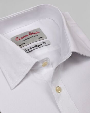 Men's Formal White Royal Oxford Easy Iron Button Cuffs 1
