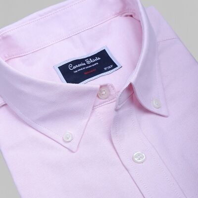 Button-Down-Kragen Oxford Kurzarm - Rosa