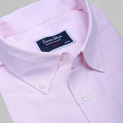 Button Down Collar Oxford Short Sleeve - Pink