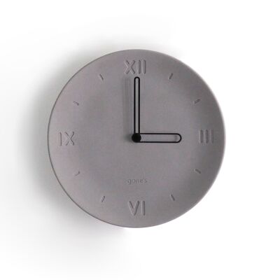 Horloge en béton aiguilles noires - Antan