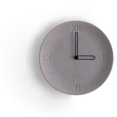 Horloge en béton aiguilles noires - Antan