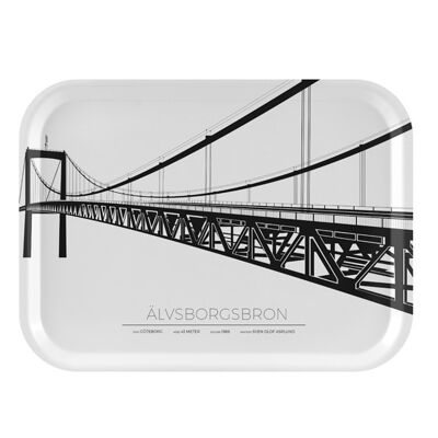 Tablett Älvsborgsbron - Göteborg - 27 x 20 cm