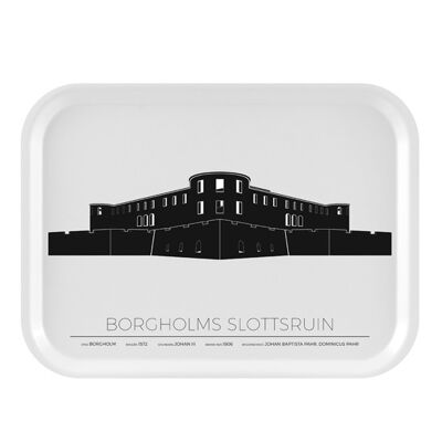 Bandeja Ruinas del castillo de Borgholm 27x20 cm - Öland / Borgholm