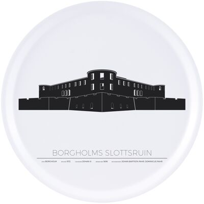 Tray Borgholm Castle Ruin Round 38 Cm - Öland / Borgholm