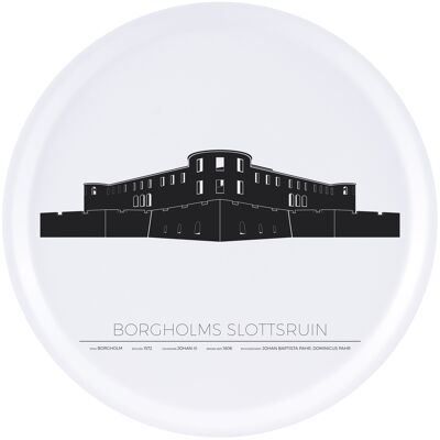 Bricka Borgholms Slottsruin Rund 38 Cm - Öland / Borgholm