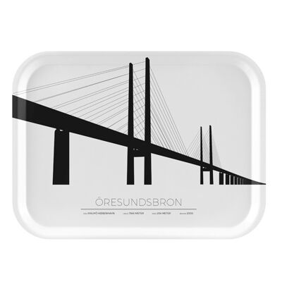 Tray Öresund Bridge 27x20 Cm - Malmö / Copenhagen