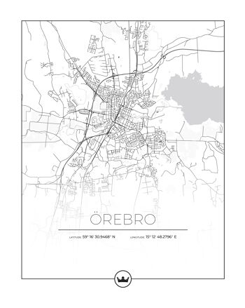 Éléments cartographiques sur Örebro
