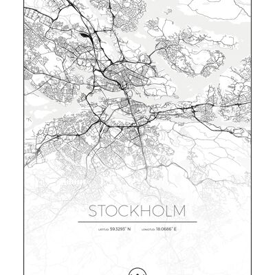 Kartenelemente von Stockholm