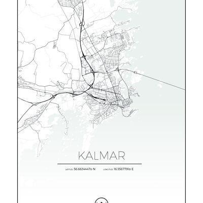 Kartenposter von Kalmar