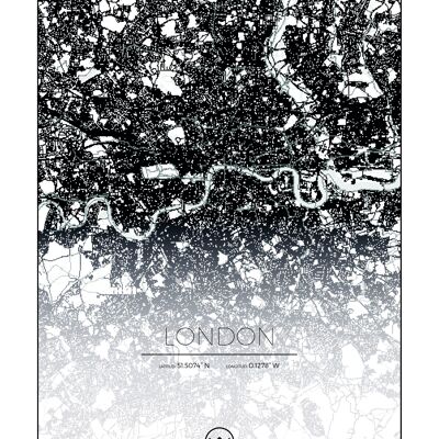 Poster della mappa di Londra