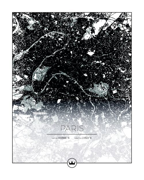 Kartposters över Paris