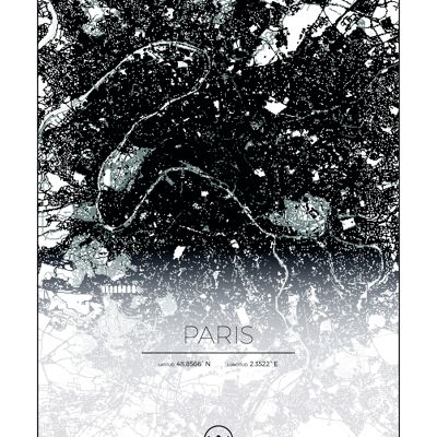 Map posters of Paris