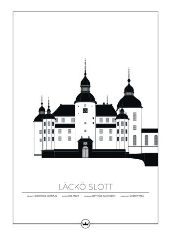 Affiche du château de Läckö - Lidköping