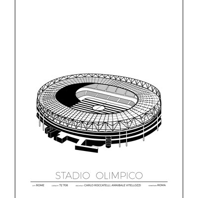 Póster del Estadio Olímpico - Roma