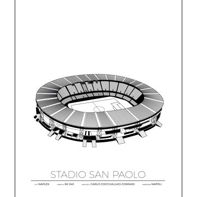 Plakat des Stadio San Paolo - Neapel