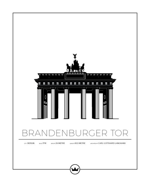 Posters av Brandenburger Tor - Berlin