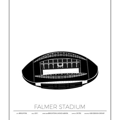 Plakate des Falmer Stadium - Brighton - 61x91