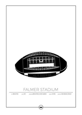 Affiches du Falmer Stadium - Brighton - 61x91