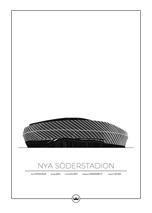 Posters Av Nya Söderstadion - Hammarby - Stockholm