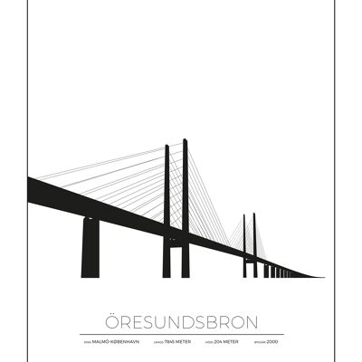 Poster del ponte di Oresund - Malmö / Copenaghen