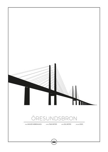 Affiches Du Pont De L'Oresund - Malmö / Copenhague