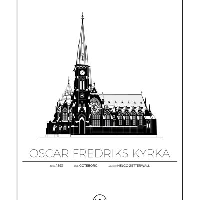 Posters av Oscar Fredriks Kyrka - Göteborg
