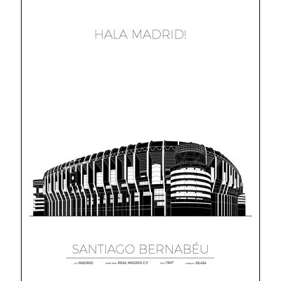 Posters Av Santiago Bernabeu Stadion - Madrid - Spanien