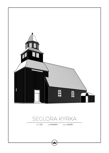 Affiches de l'église Seglora - Skansen - Stockholm