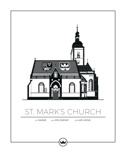 Posters av St. Mark's Church - Zagreb