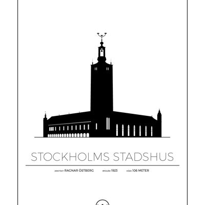 Plakate des Rathauses von Stockholm - Stockholm