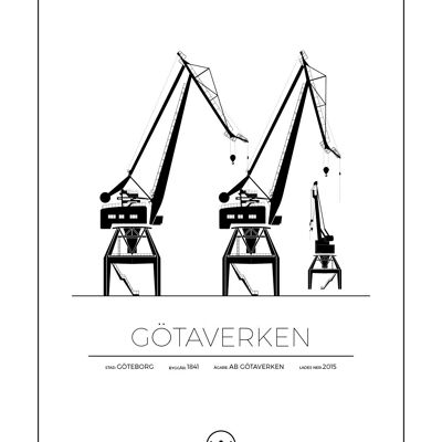 Posters Av Götaverkens Kranar - Göteborg