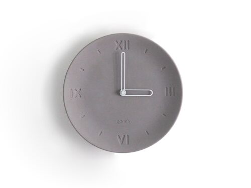 Horloge en béton aiguilles blanches - Antan