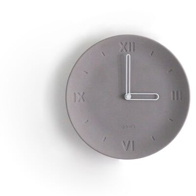 Horloge en béton aiguilles blanches - Antan