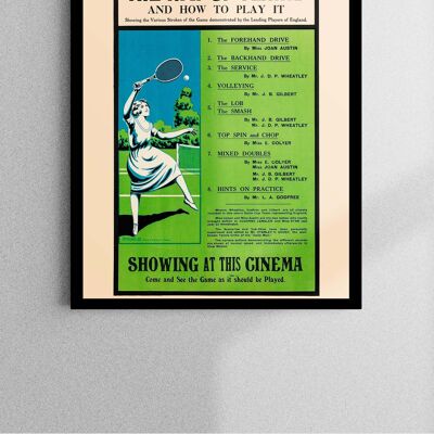 AFFICHE FILM THE ART OF TENNIS 1920 - 30x40cm - Sans cadre