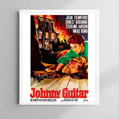 AFFICHE FILM JOHNNY GUITAR 1954 - 30x40cm - Sans cadre