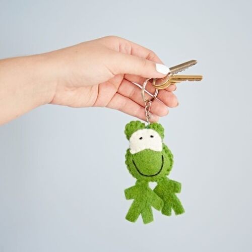 Felt Freddie Frog keyring